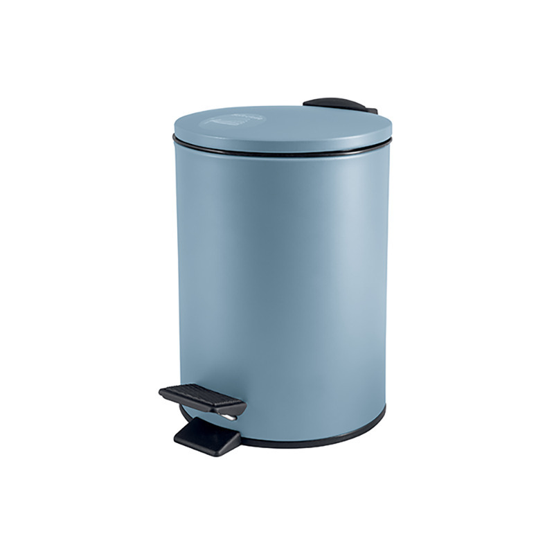 Pedaalemmer Cannes blauw 5 liter metaal 20 x 27 cm soft-close toilet-badkamer