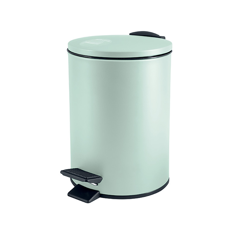 Pedaalemmer Cannes mintgroen 5 liter metaal 20 x 27 cm soft-close toilet-badkamer