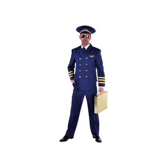 Piloten kostuum voor heren