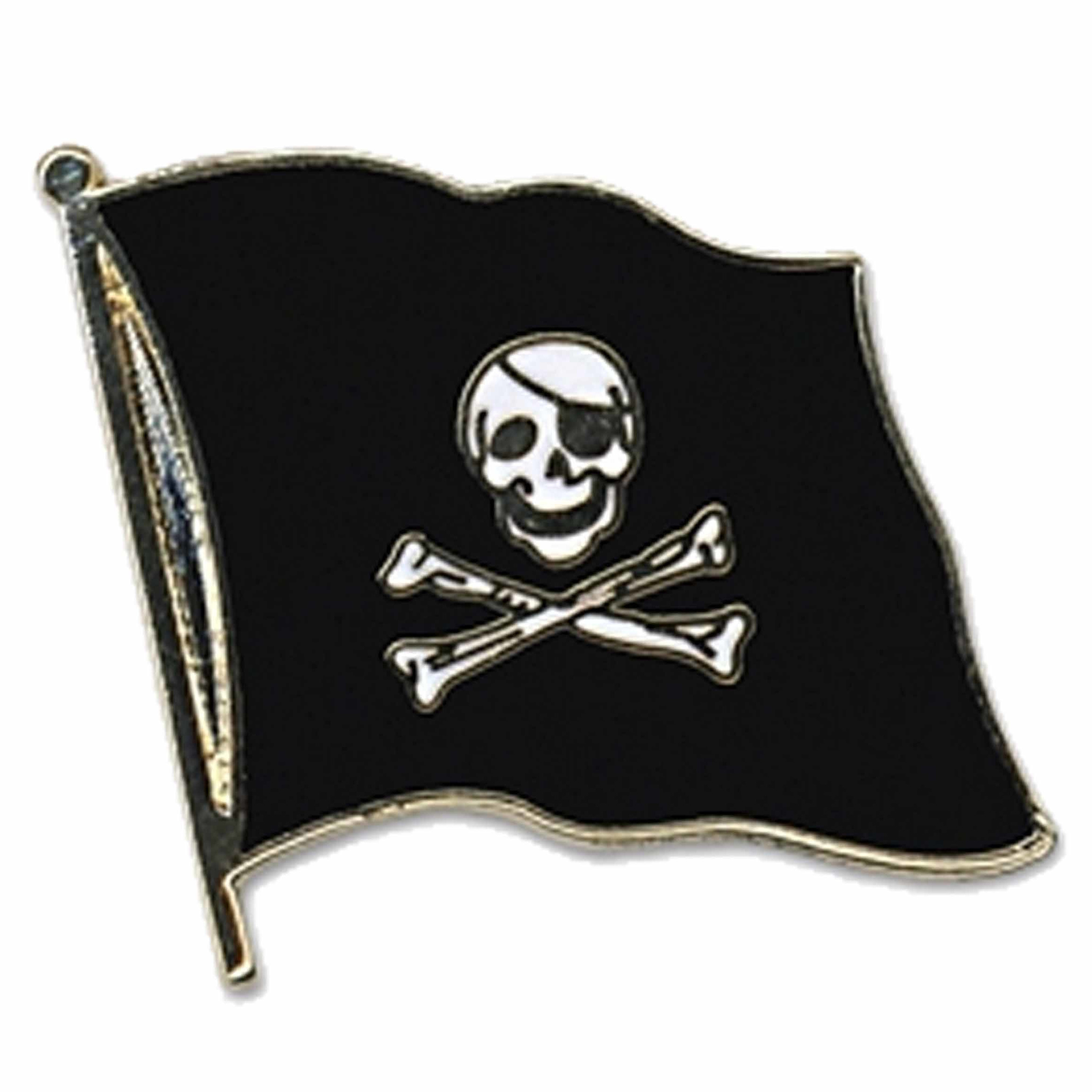 Pin broche-speldje Vlag Piraten thema 20 mm