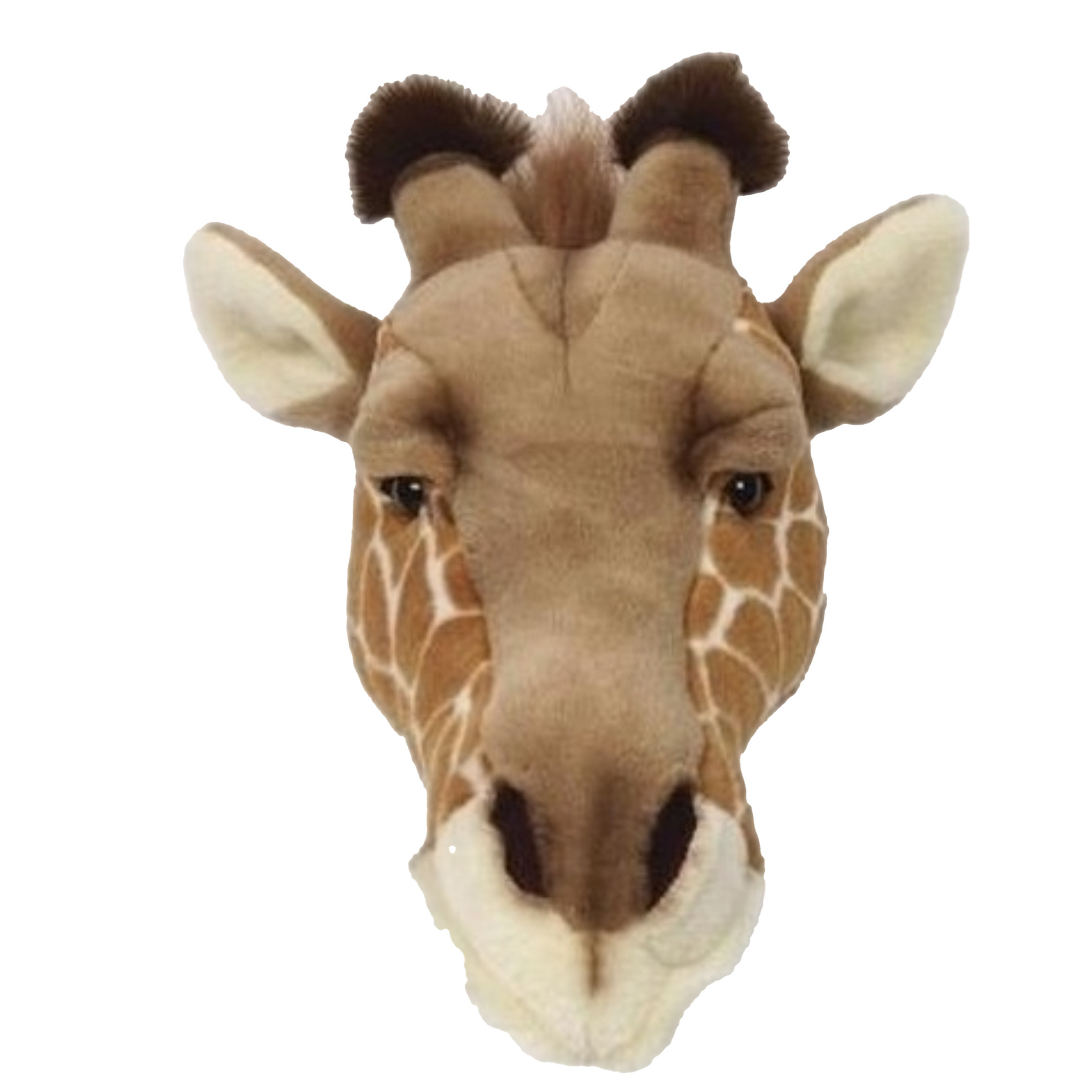 Pluche giraffe dierenhoofd knuffel 30 cm muurdecoratie