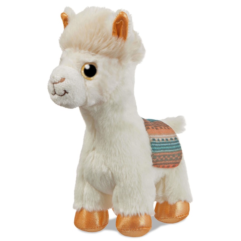 Pluche witte alpaca-lama knuffel 18 cm speelgoed