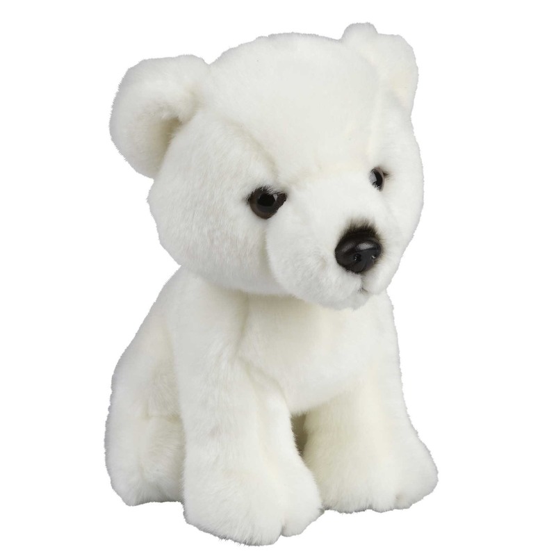 Pluche witte ijsbeer-beren knuffel 18 cm speelgoed