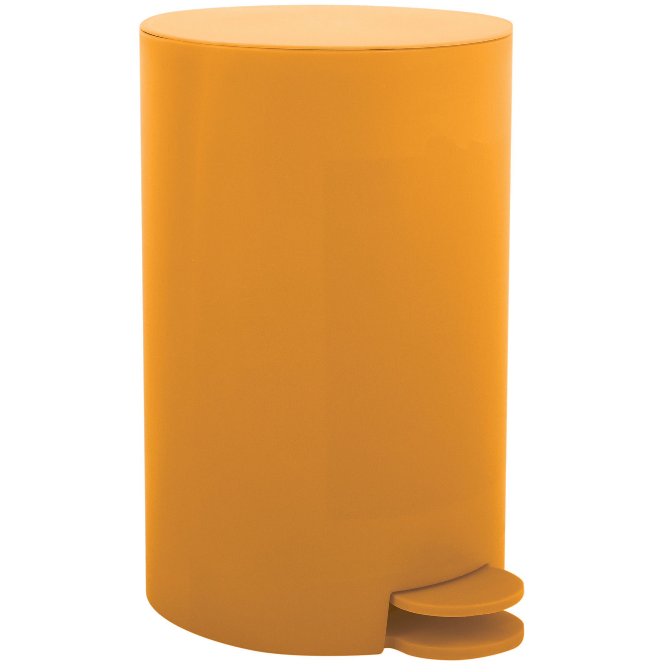 Prullenbak-pedaalemmer kunststof saffraan geel 3 liter 15 x 27 cm Badkamer-toilet