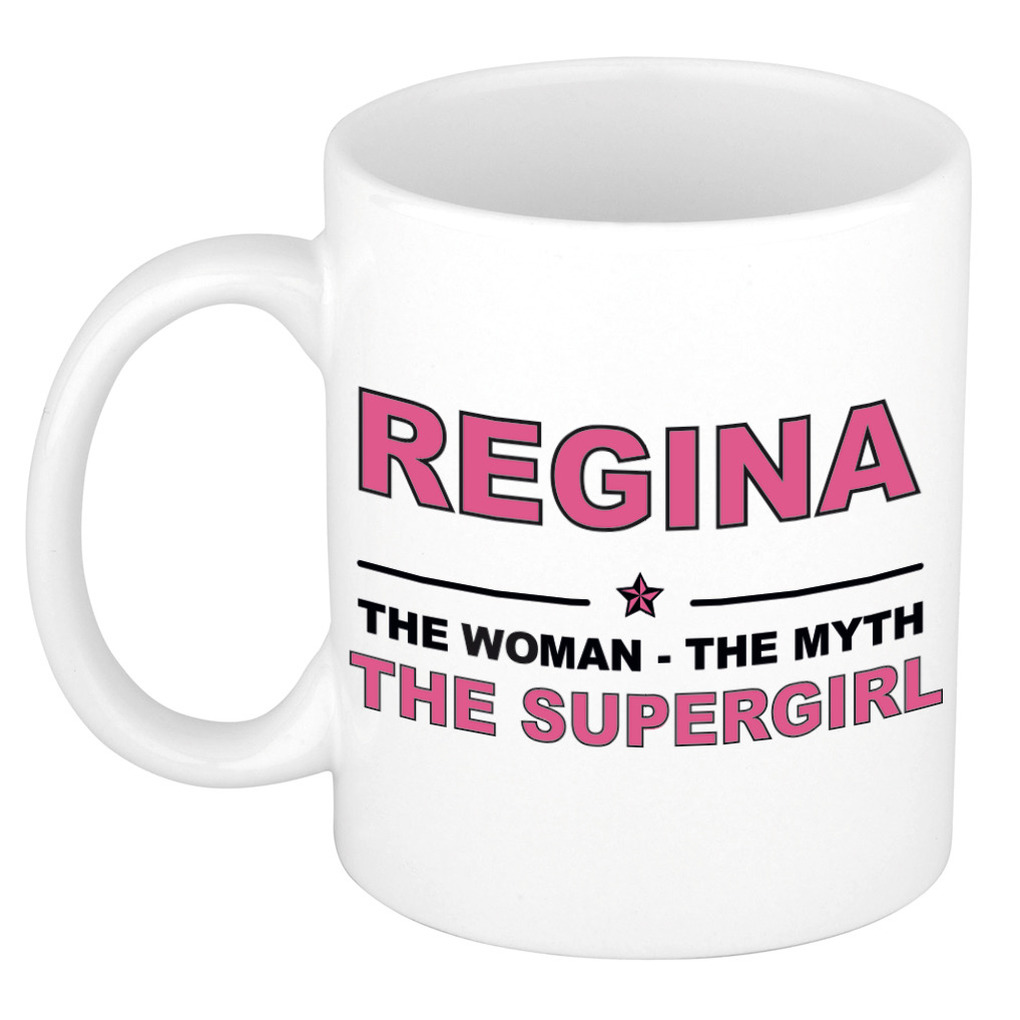 Regina The woman, The myth the supergirl cadeau koffie mok - thee beker 300 ml