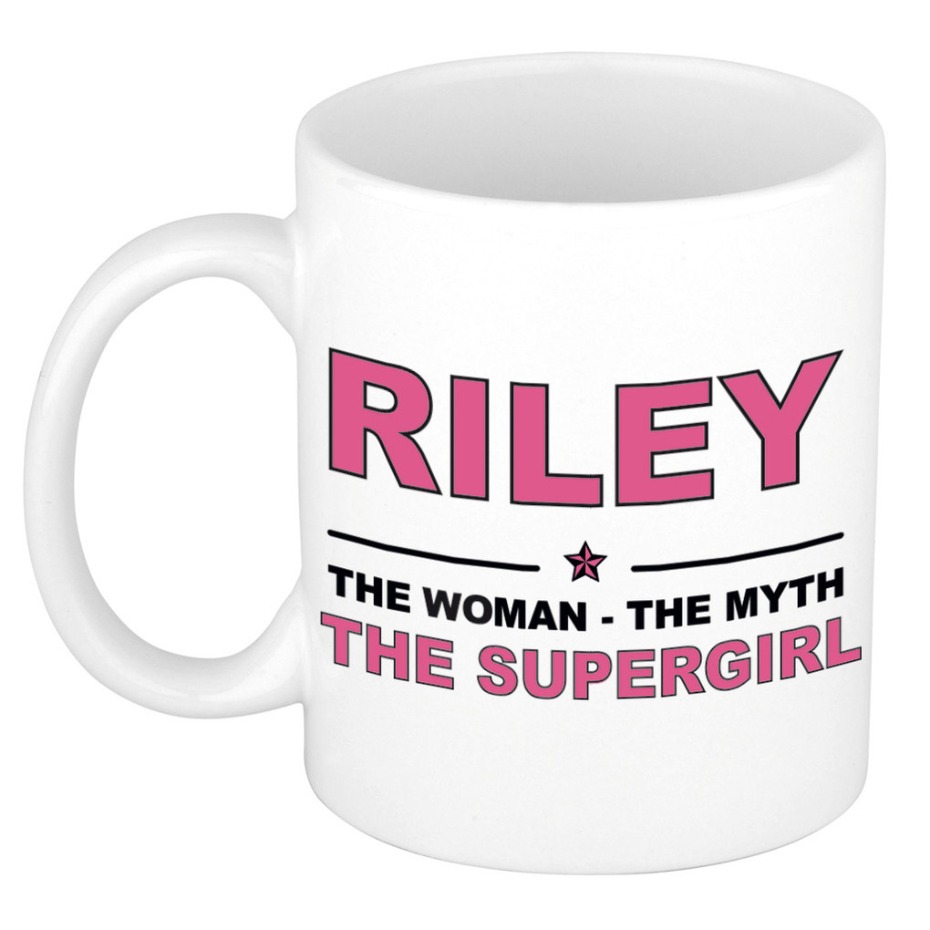 Riley The woman, The myth the supergirl cadeau koffie mok - thee beker 300 ml
