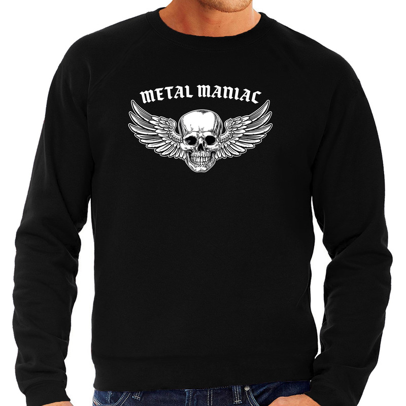 Rock Maniac fashion sweater rock-punker zwart voor heren