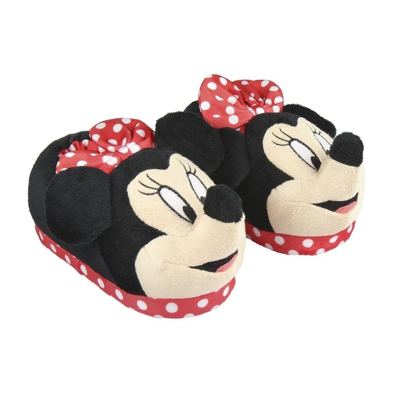 Rode Disney Minnie Mouse 3D sloffen/pantoffels voor meisjes