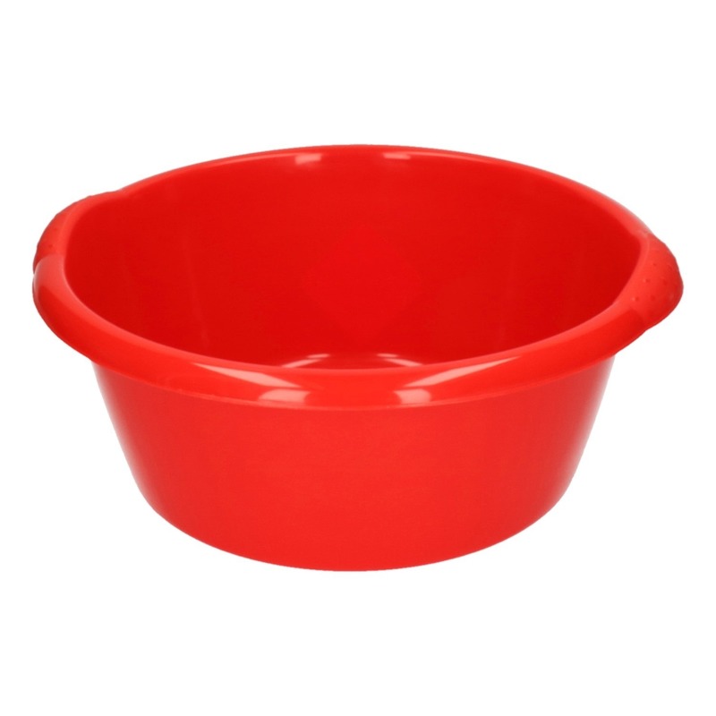 Ronde afwasteil-afwasbak rood 10 liter