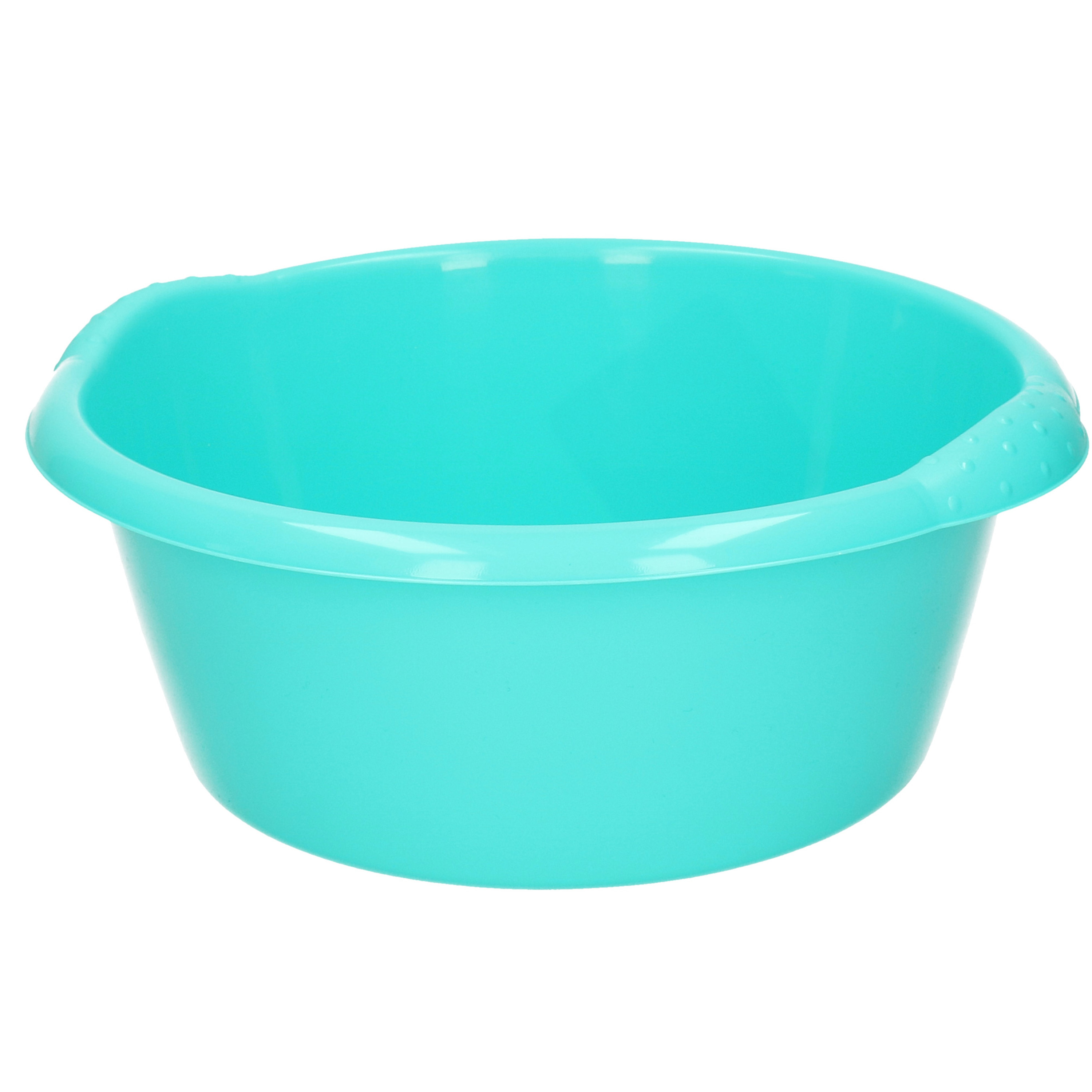 Ronde afwasteil-afwasbak turquoise blauw 3 liter 25 x 10,5 cm