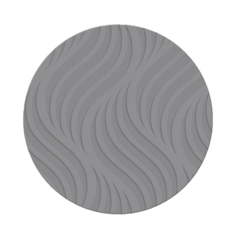 Ronde placemat grijs met wave patroon 37 cm