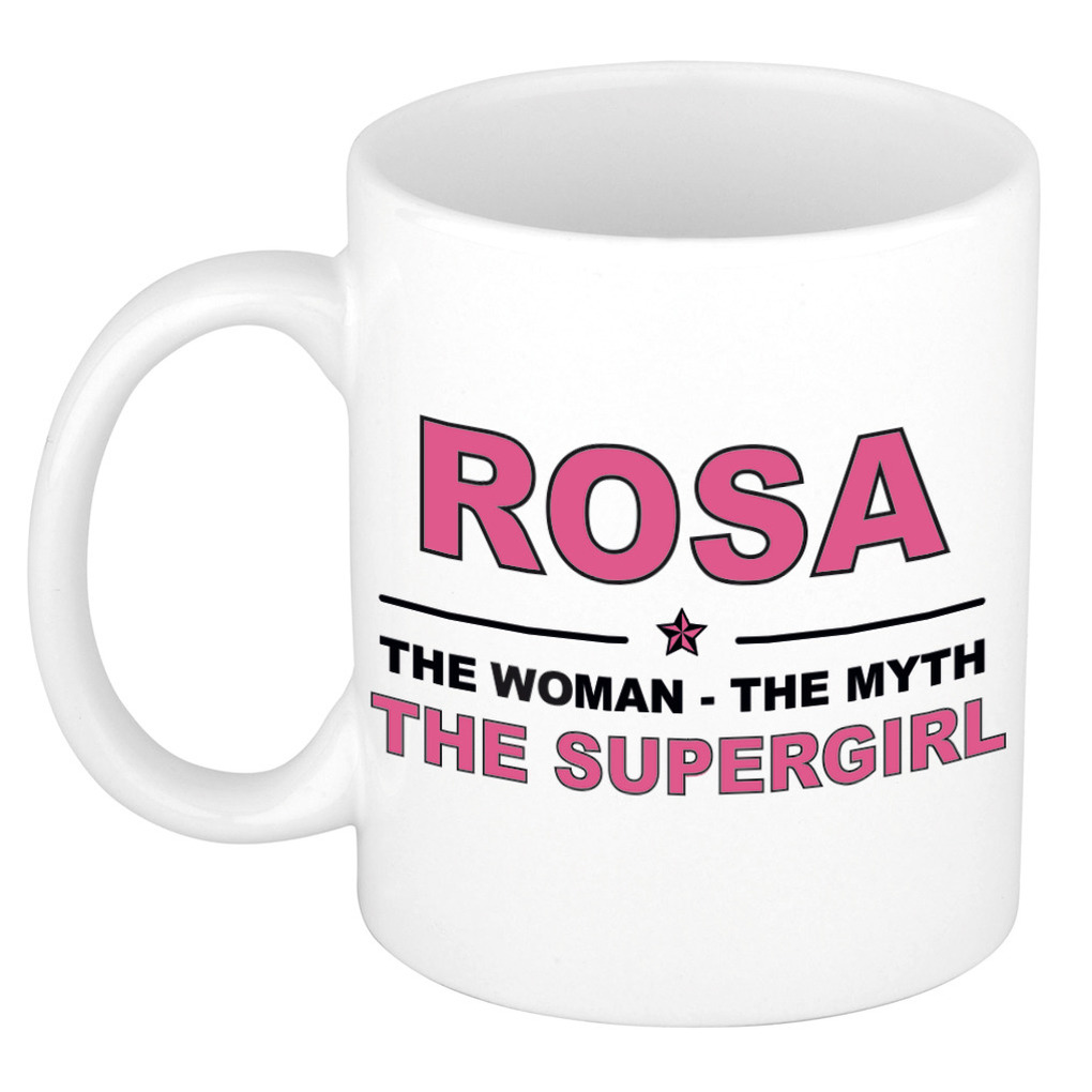 Rosa The woman, The myth the supergirl cadeau koffie mok - thee beker 300 ml