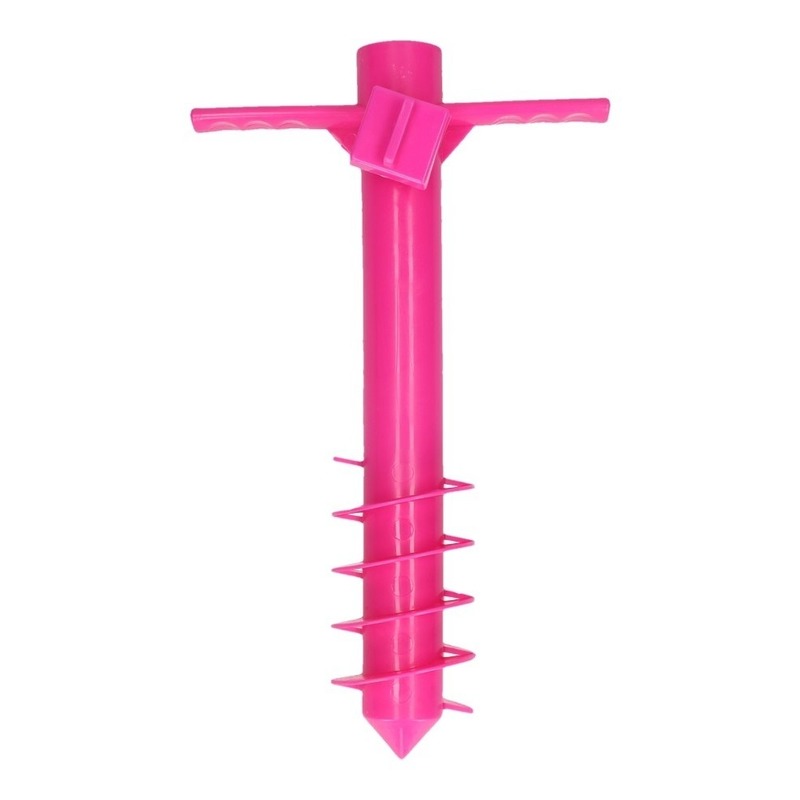 Roze parasolhouder- parasolharing strand 40 cm