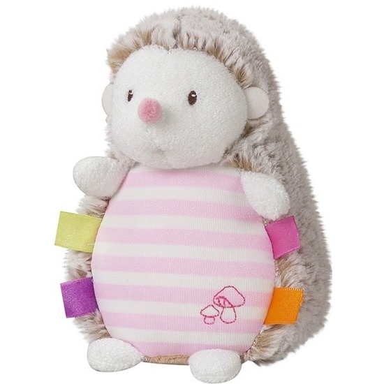 Roze pluche egel-egels knuffel 16 cm speelgoed glow in the dark
