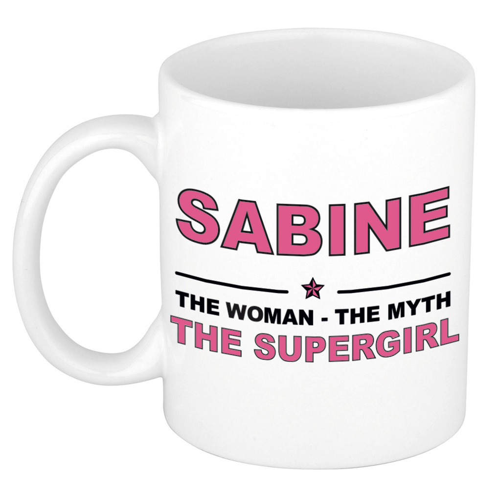 Sabine The woman, The myth the supergirl cadeau koffie mok - thee beker 300 ml