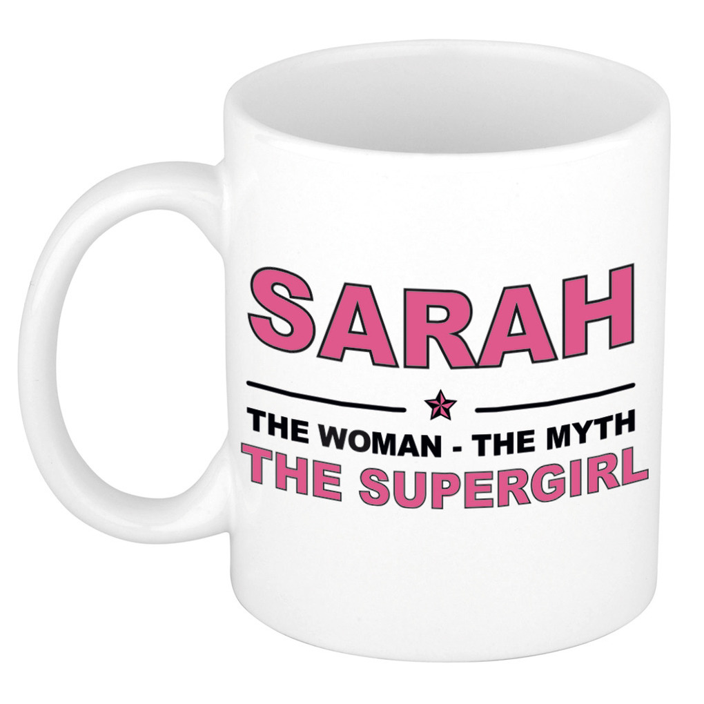 Sarah The woman, The myth the supergirl cadeau koffie mok - thee beker 300 ml
