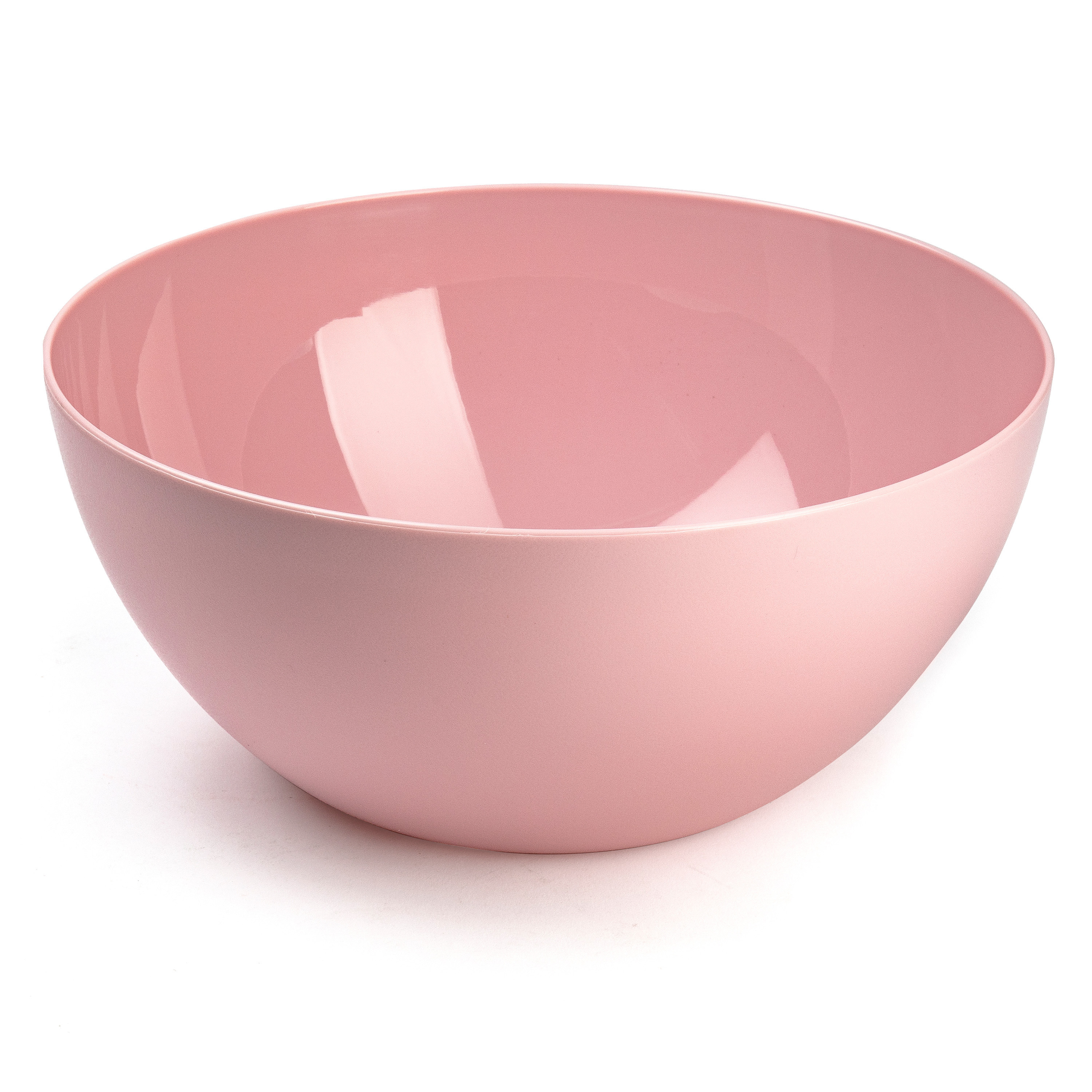Serveerschaal-saladeschaal D28 x H14 cm kunststof roze