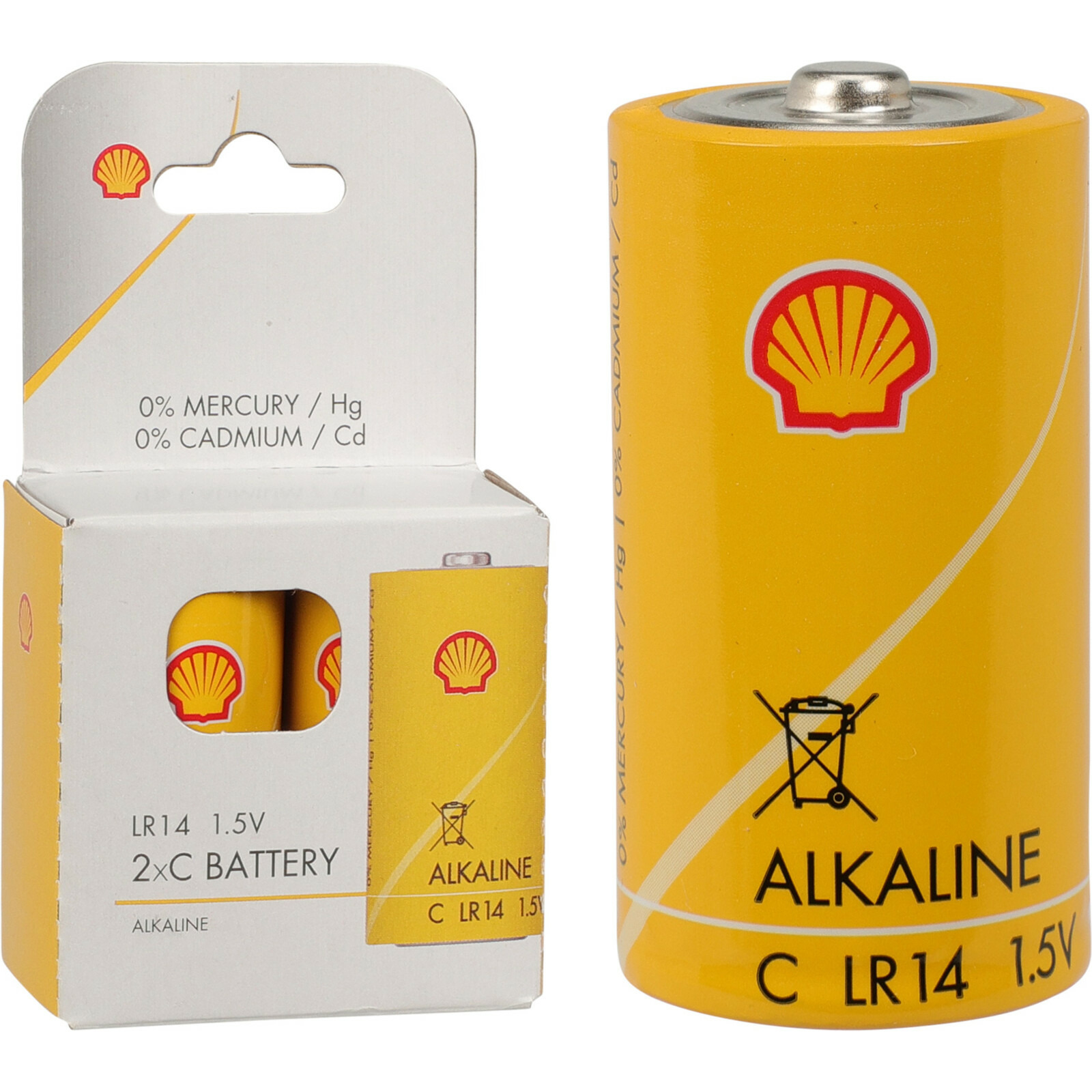 Shell Batterijen type LR14 2x stuks Alkaline Longlife
