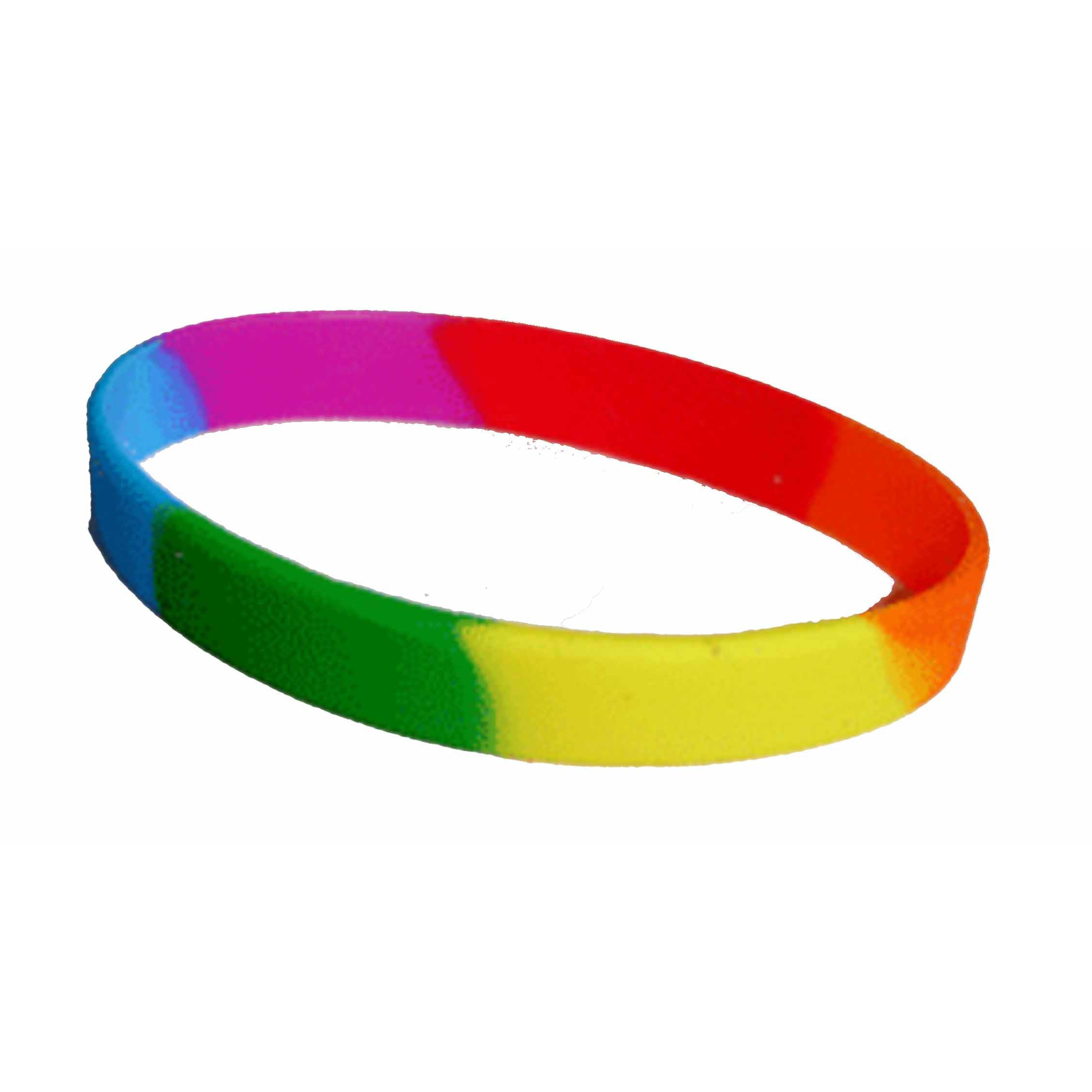 Siliconen armband regenboog kleuren