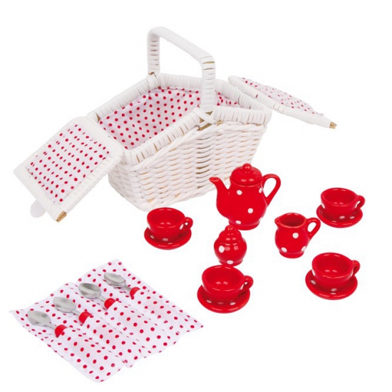 Speelgoed mini poppen-kinder picknick set 16 x 10 x 15 cm