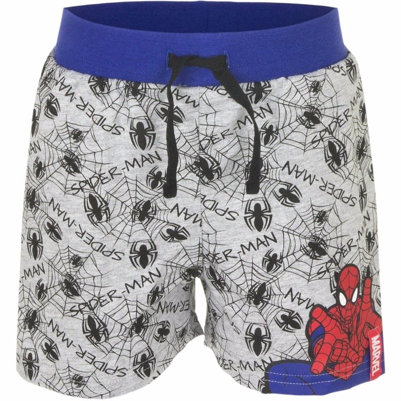 Spiderman korte broek grijs voor jongens