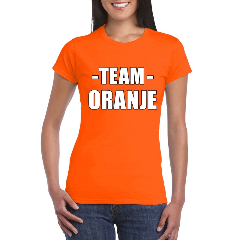 Sportdag team oranje shirt dames