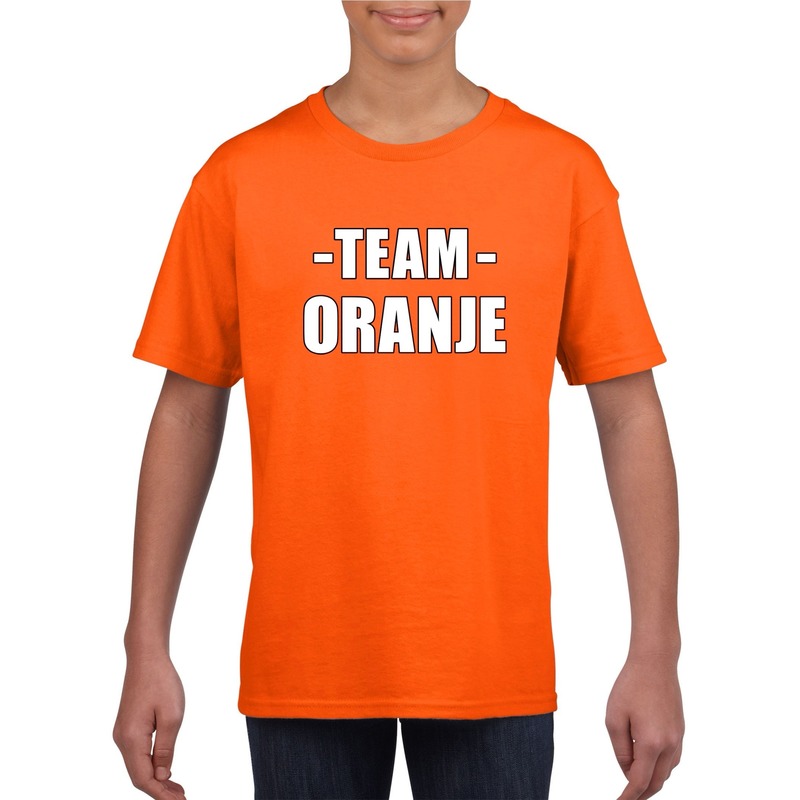 Sportdag team oranje shirt kinderen