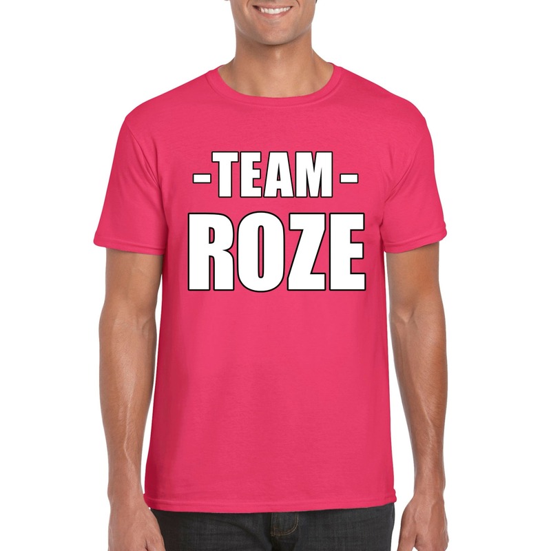Sportdag team roze shirt heren
