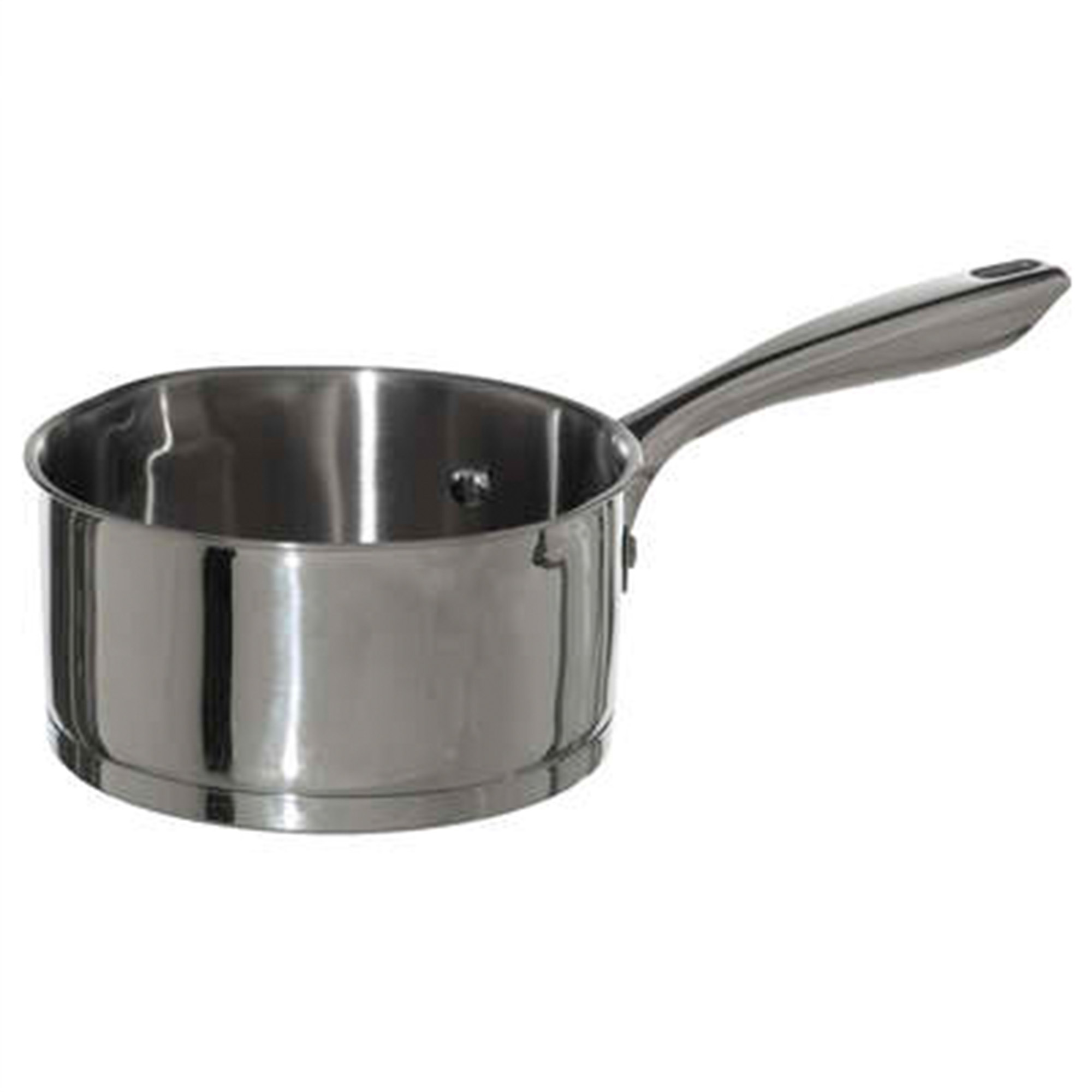 Steelpan-sauspan Alle kookplaten geschikt zilver dia 16 cm rvs