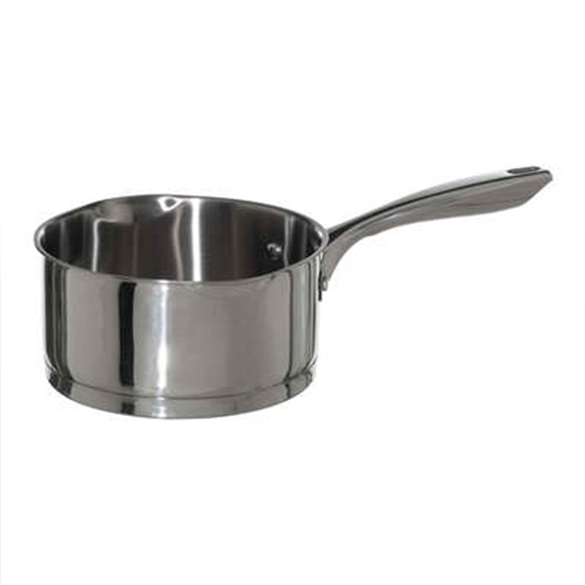 Steelpan-sauspan Alle kookplaten geschikt zilver dia 18 cm rvs