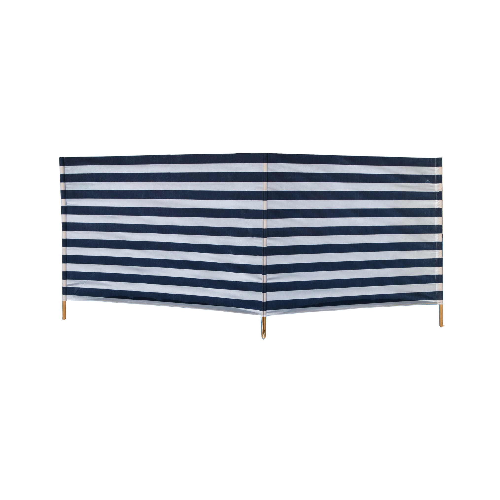 Strand-camping windscherm gestreept wit-blauw 240 cm x 90 cm