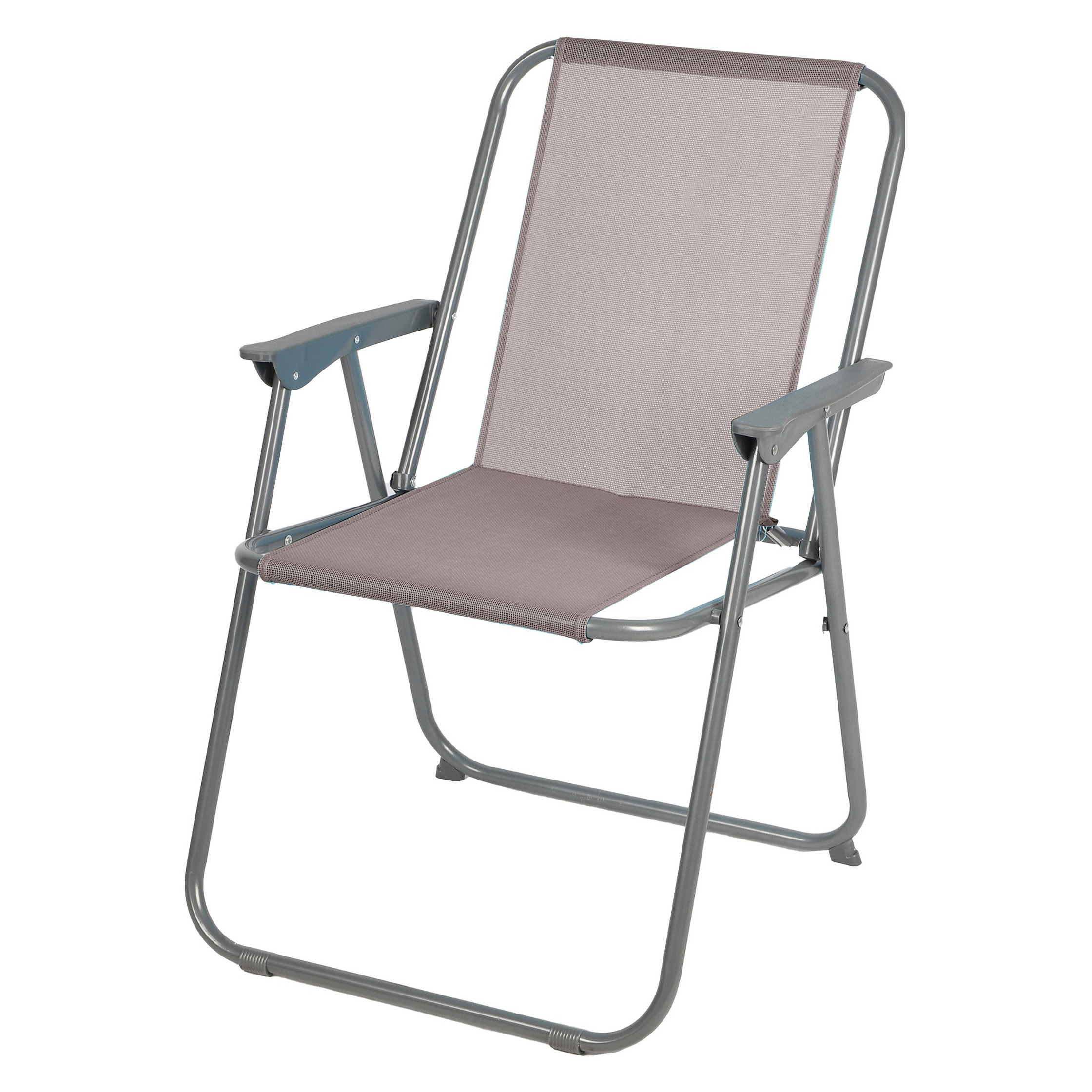 Sunnydays camping-strand stoel aluminium inklapbaar beige L53 x B55 x H75 cm