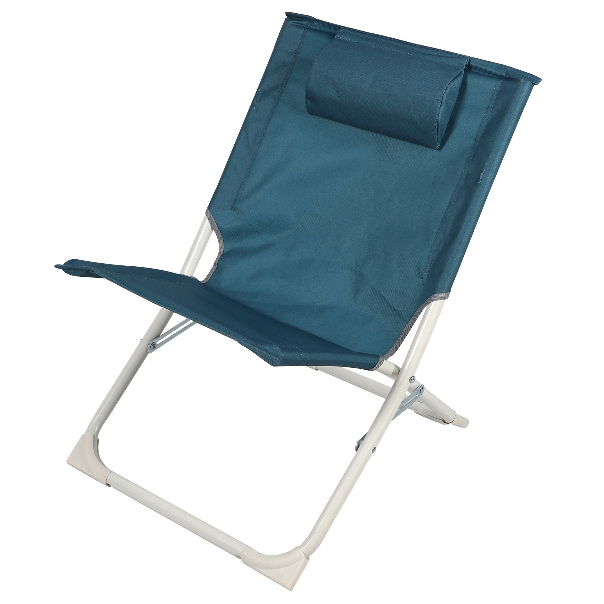 Sunnydays camping-strand stoel aluminium inklapbaar blauw L49 x B62 x H61 cm