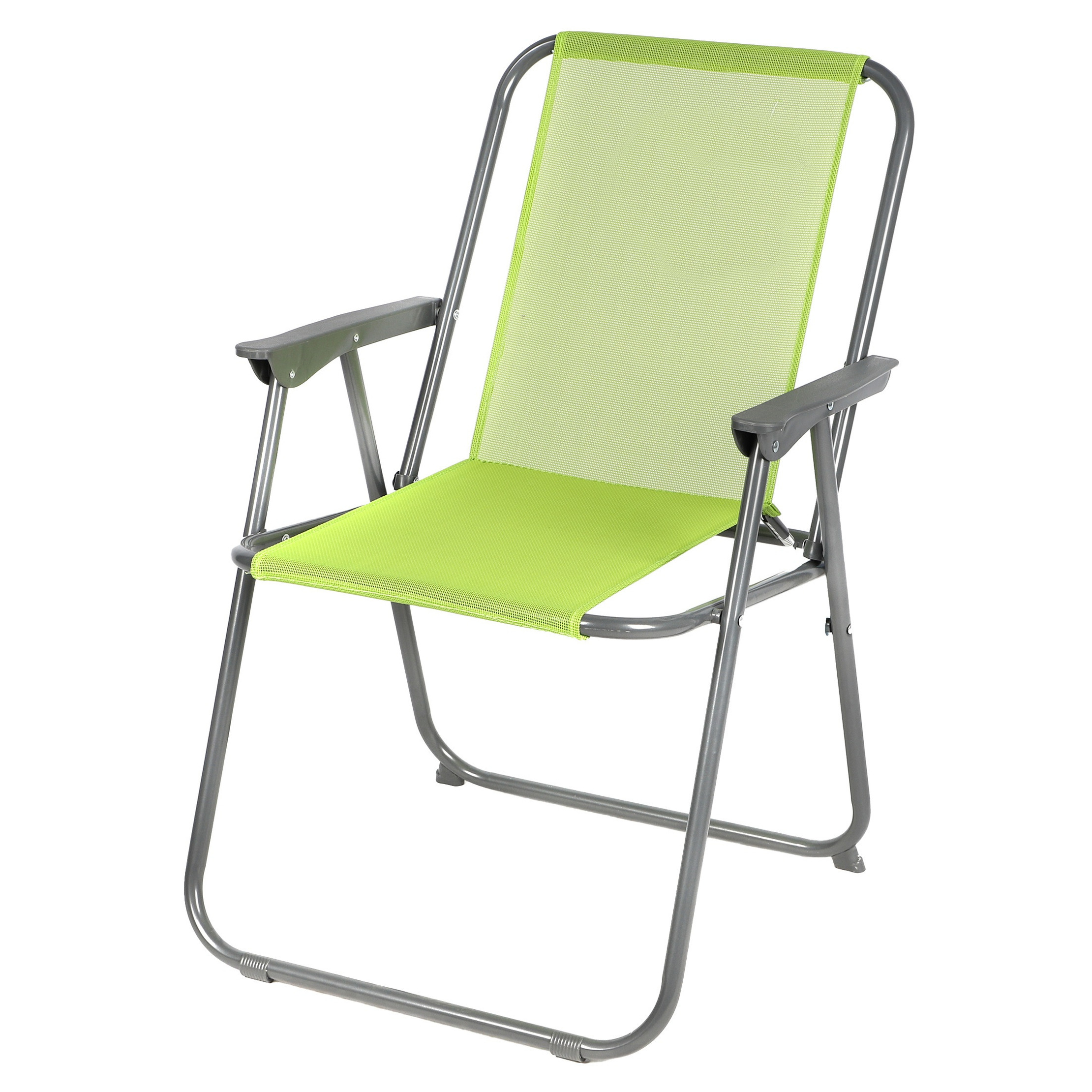 Sunnydays camping-strand stoel aluminium inklapbaar groen L53 x B55 x H75 cm