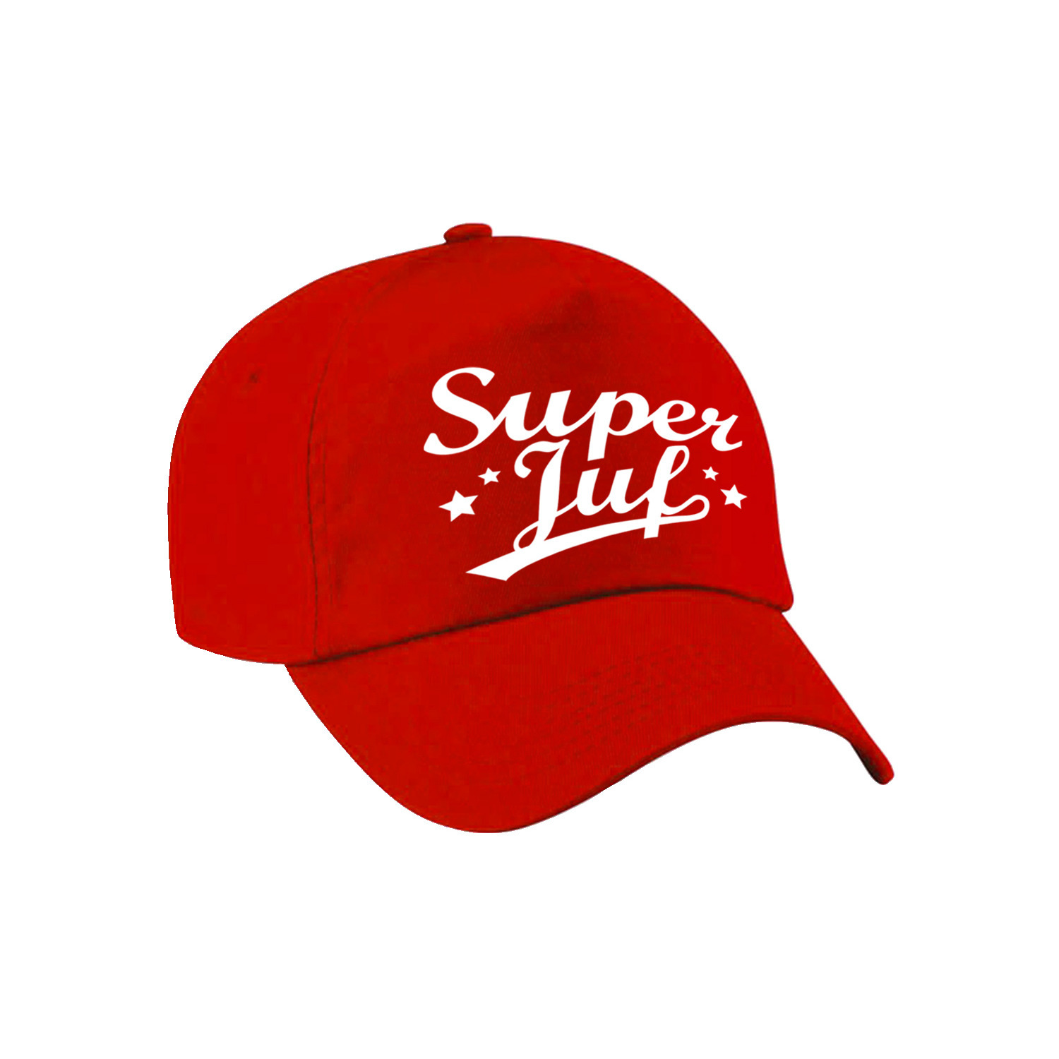 Super juf cadeau pet -cap rood voor dames