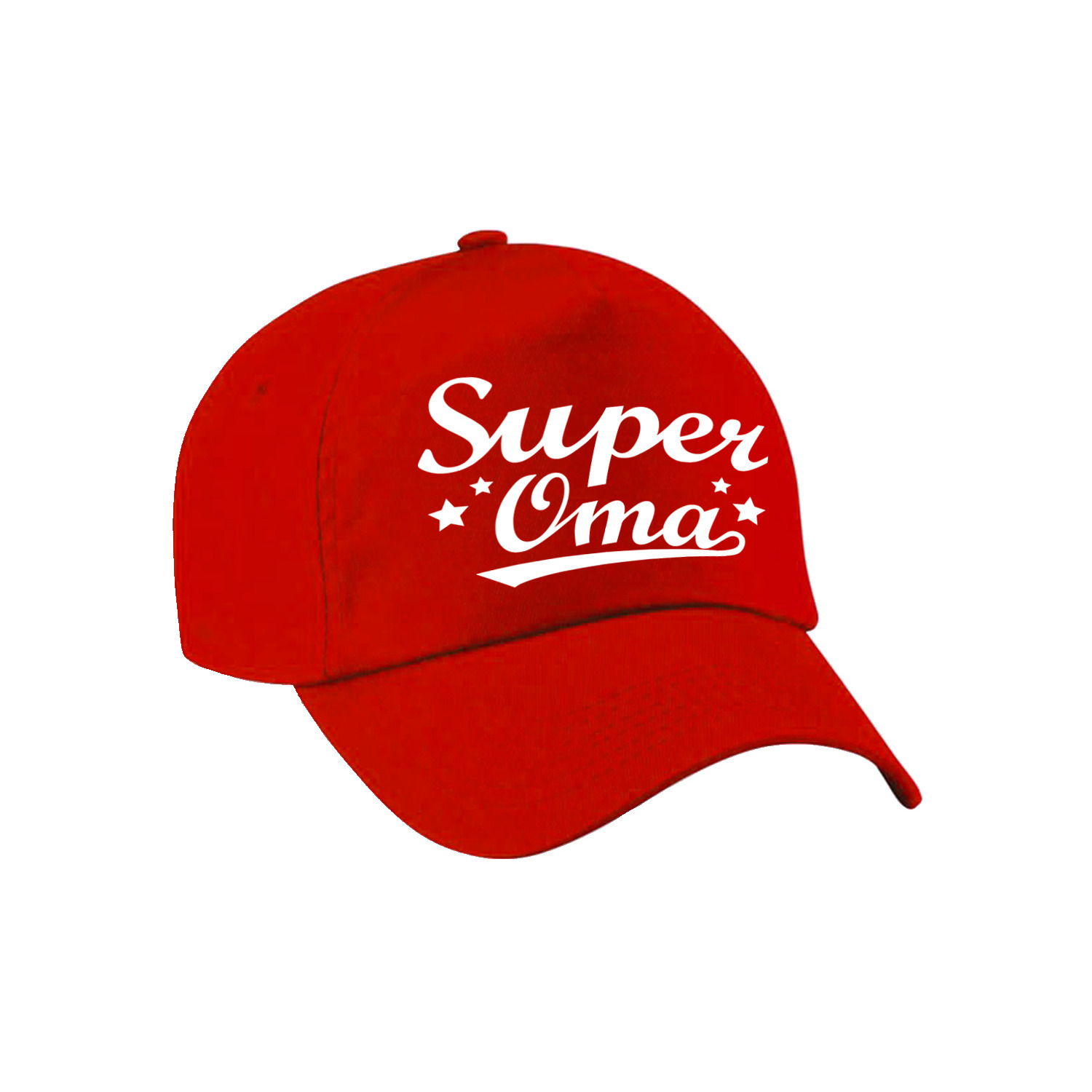 Super oma cadeau pet -cap rood voor volwassenen