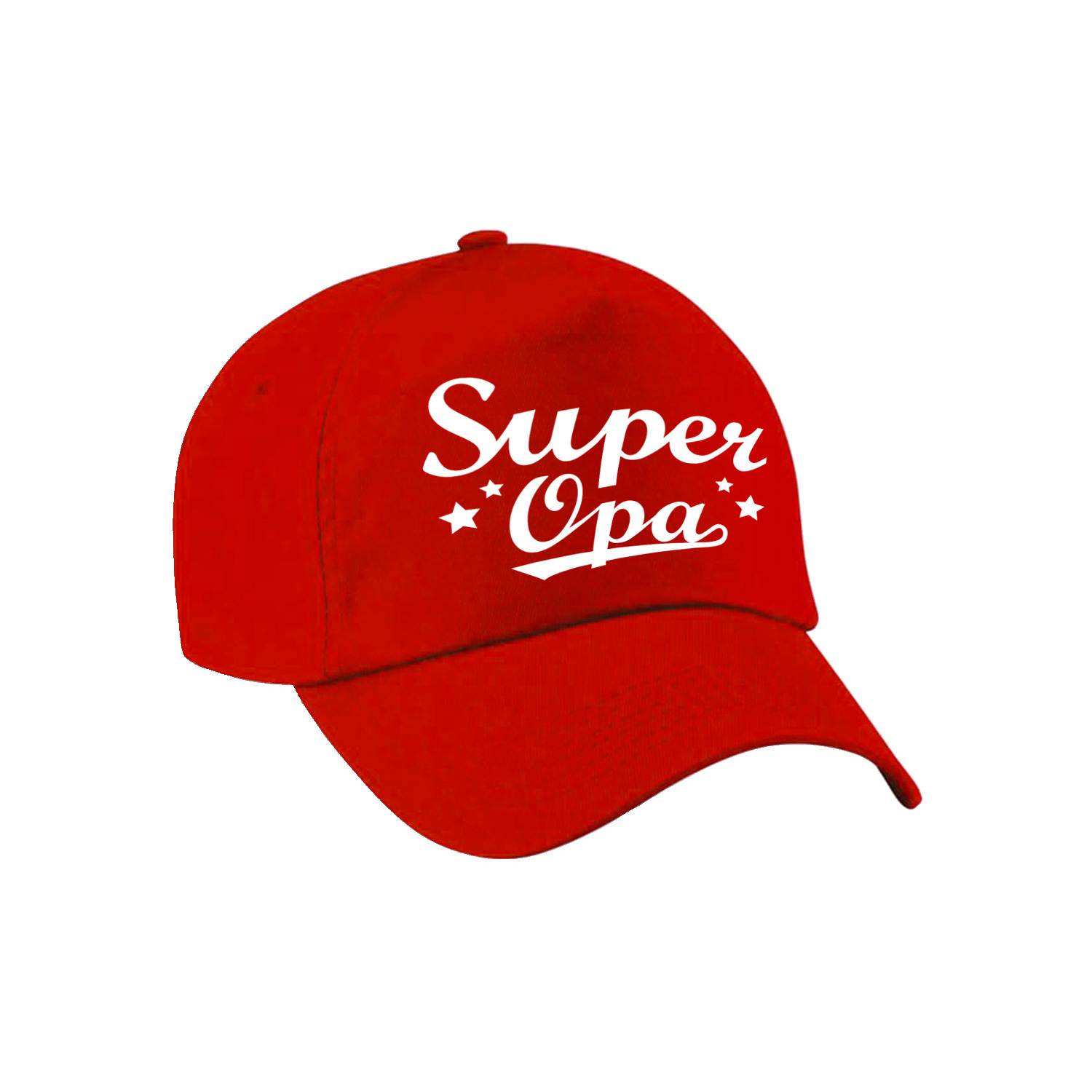 Super opa cadeau pet -cap rood voor volwassenen