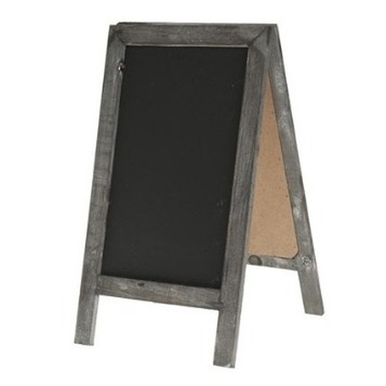 Tafel model krijtbord-klapbord van hout 18 x 32 cm