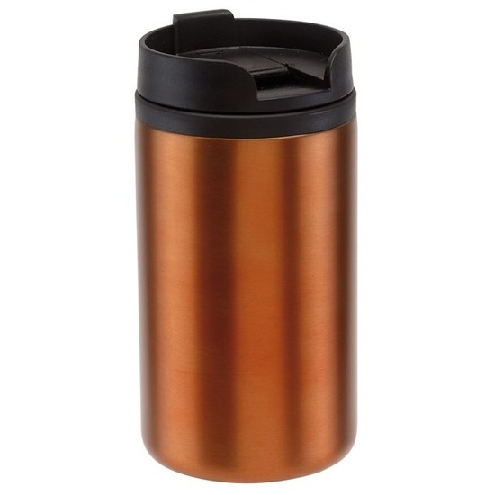 Thermosbeker-warmhoudbeker metallic oranje 290 ml