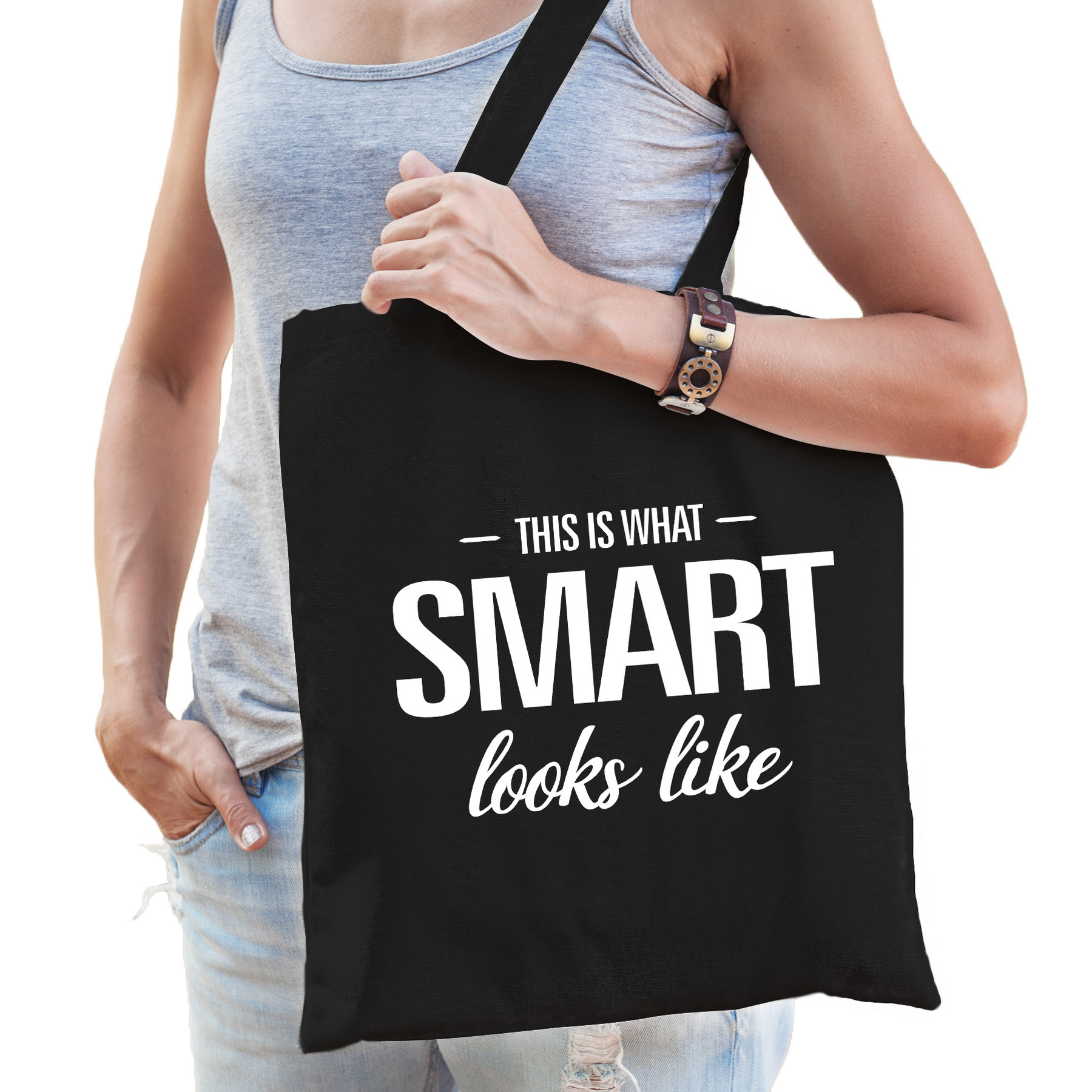 This is what smart looks like cadeau tas zwart voor dames