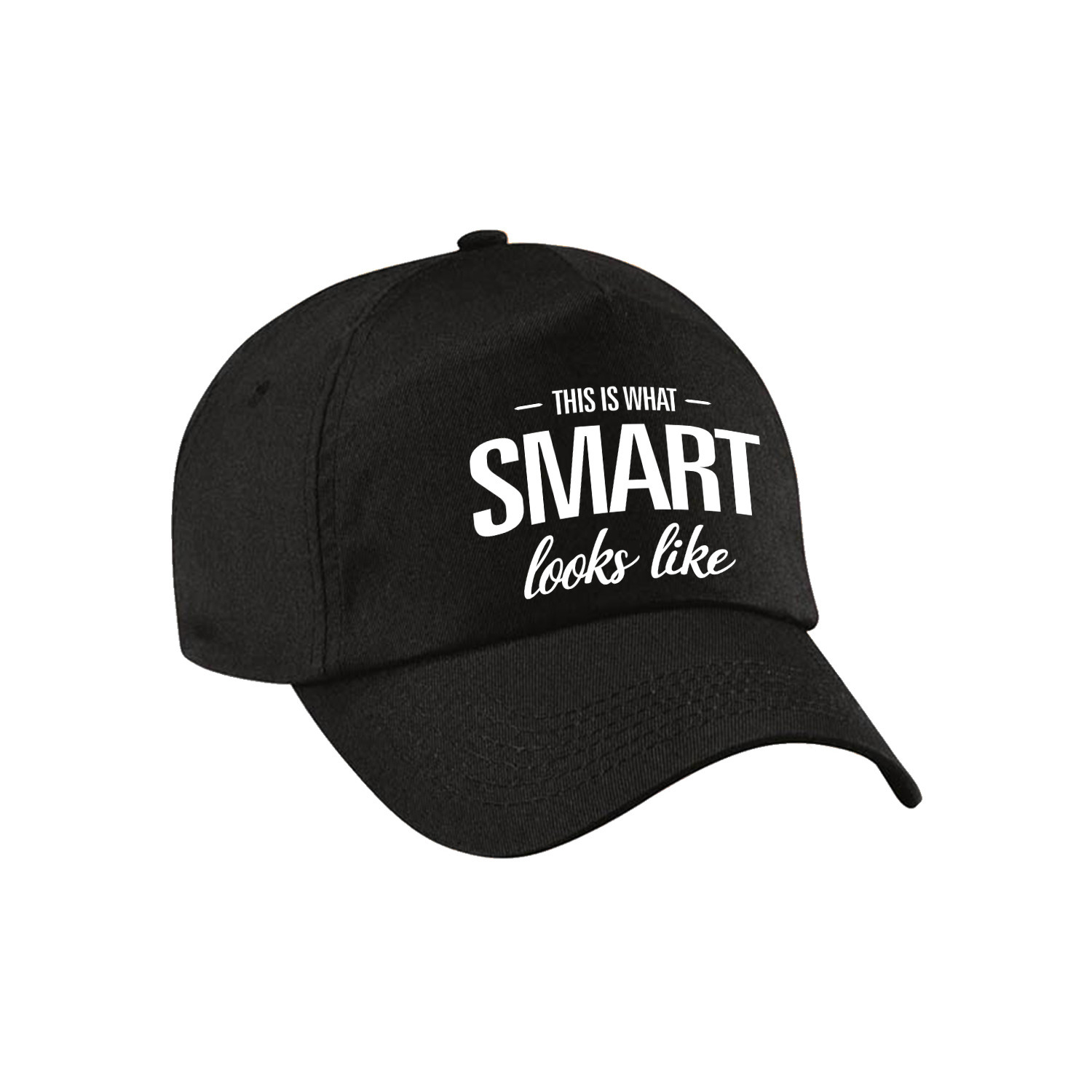 This is what smart looks like pet-cap zwart voor dames en heren