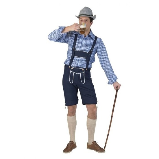Tiroler blauwe broek voor heren