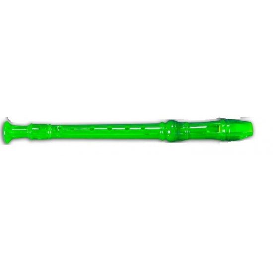 Transparante speelgoed blokfluit groen 2 cm
