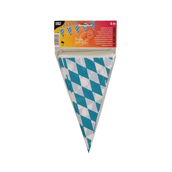 Vlaggenlijn blauw-wit Bayern Oktoberfest van 4 meter