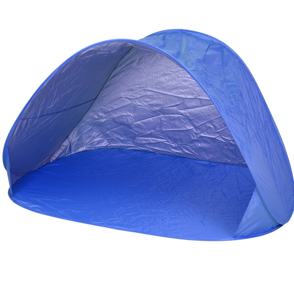 Windscherm-beachshelter-strandtent pop-up blauw 145 x 80 cm