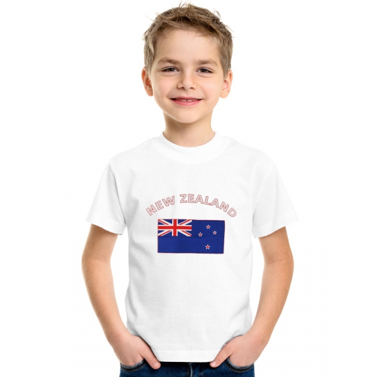 Wit kinder t-shirt Nieuw Zeeland