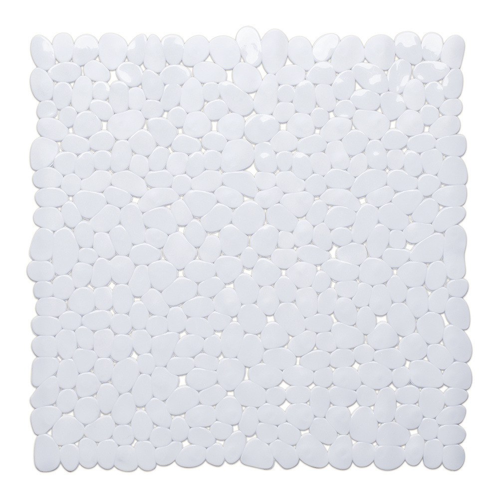 Witte anti-slip douche mat 53 x 53 cm vierkant