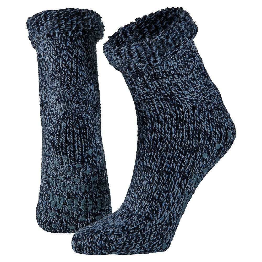Wollen huis sokken anti-slip voor kinderen navy maat 31-34