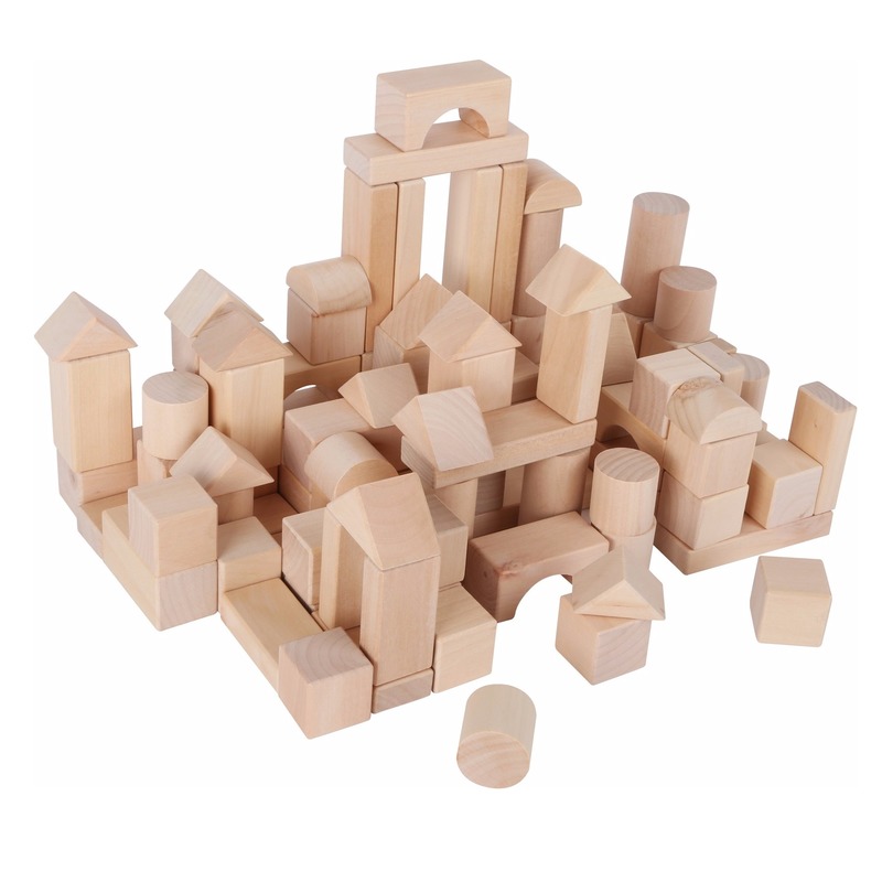 Zak met 200 houten blokken