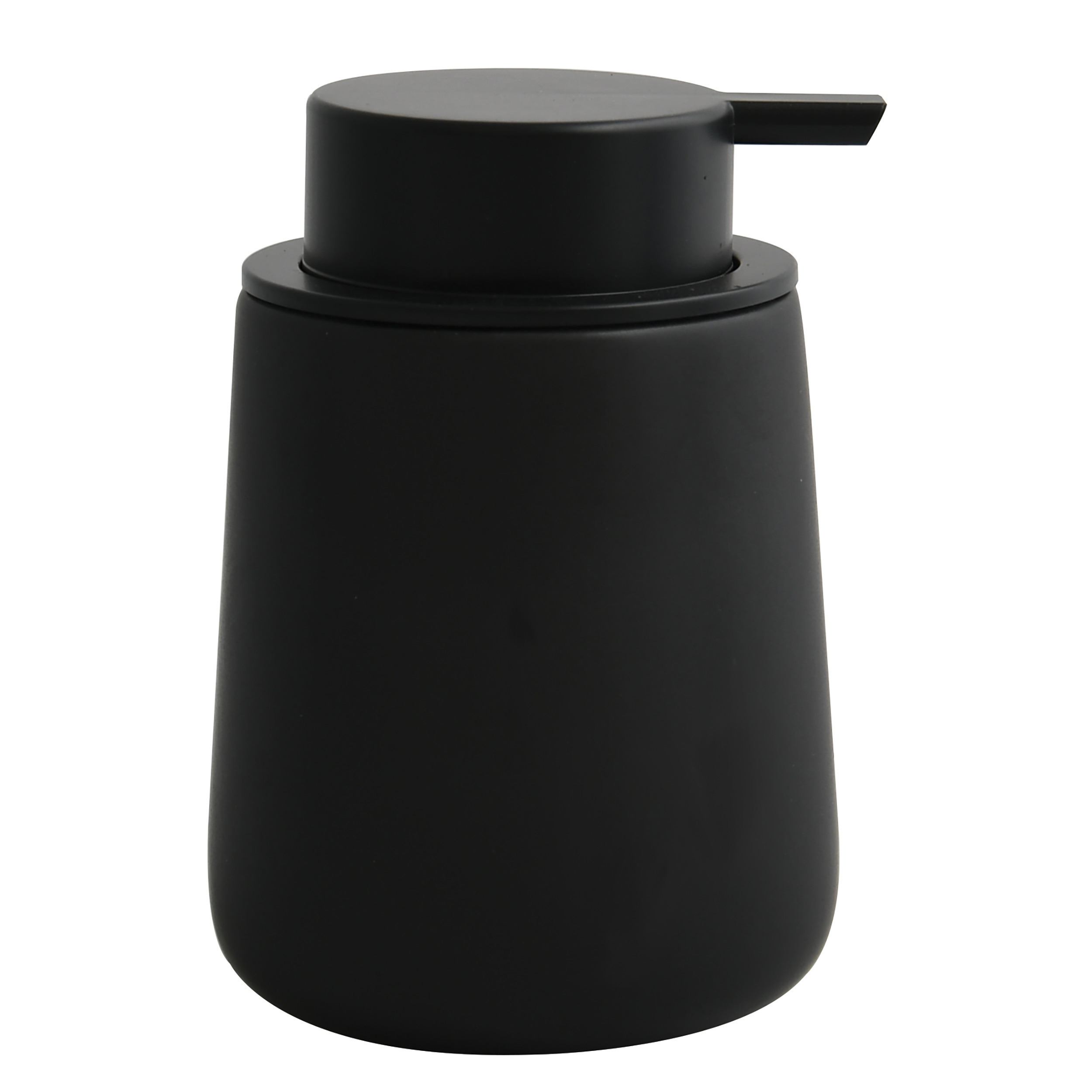 Zeeppompje-zeepdispenser Malmo Keramiek zwart 8,5 x 12 cm 300 ml